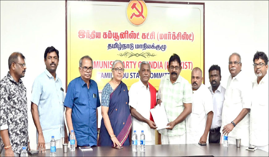 சிபிஎம் அலுவலகம் வருகை தந்த  இலங்கை தமிழ்த் தலைவர்கள்!