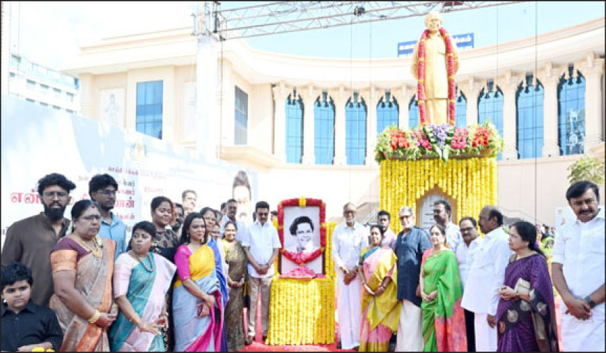 புதுப்பிக்கப்பட்ட கலைவாணர் சிலை திறப்பு