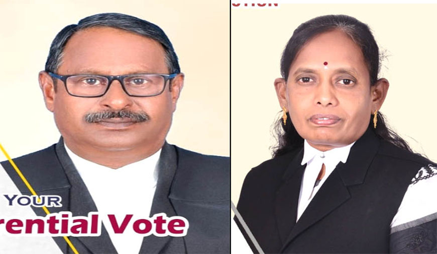 இன்று தமிழ்நாடு - புதுச்சேரி பார் கவுன்சில் தேர்தல் கே.இளங்கோ, கே.பாண்டீஸ்வரி போட்டி